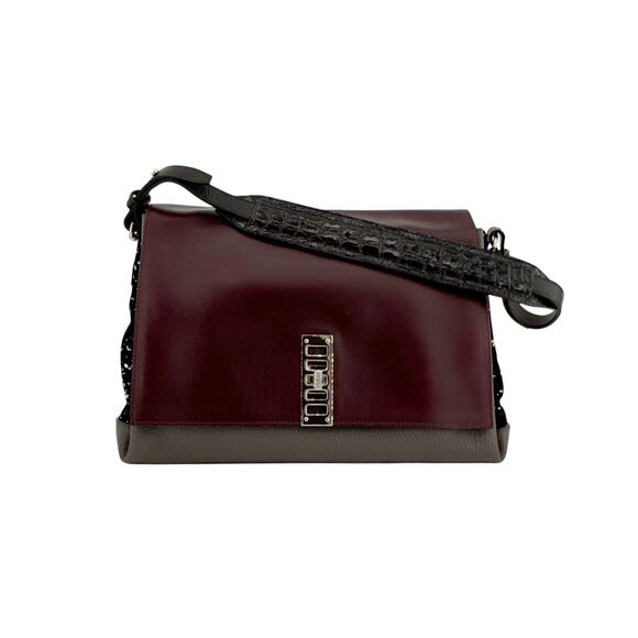 PROENZA SCHOULER PS Elliot Calfskin Shoulder Bag in Burgundy - Picture 1 of 16